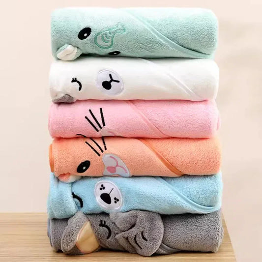 Cute Bath Towel for Baby Soft Absorbent Towel Newborn Swaddle Wrap Baby Blankets for Girls Boys Thick Hooded Bath Towel Cloak Peaceful Pleasures Health and Wellness