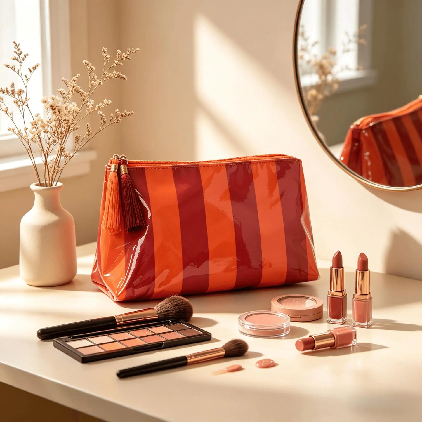 Women's Travel Makeup Bag – Water-Resistant Cosmetic Organizer