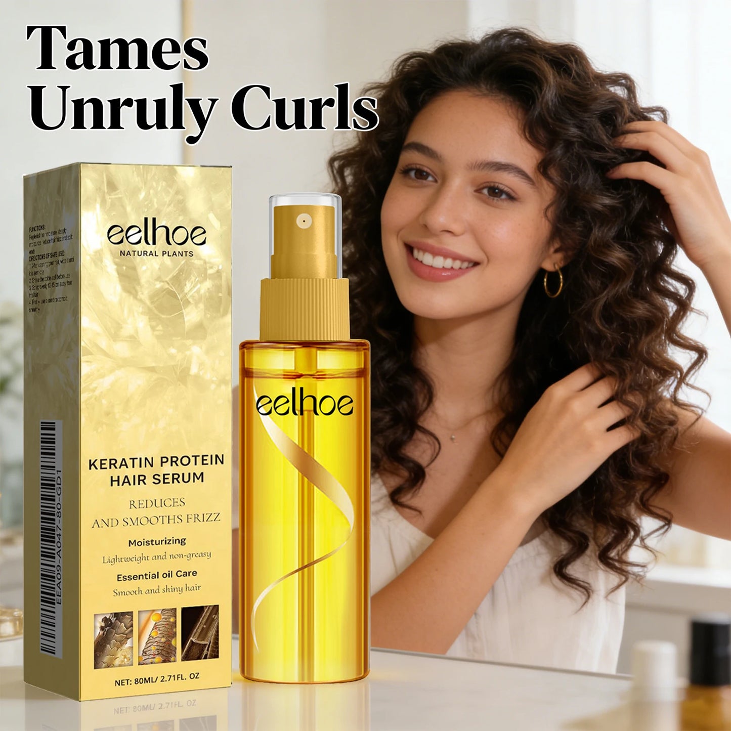 Keratin Protein Hair Serum Nourishing Repairing Damaged Hair Improve Gloss Reduce Hair Frizz Refreshing Hairdressing Oil Essence Peaceful Pleasures Health and Wellness