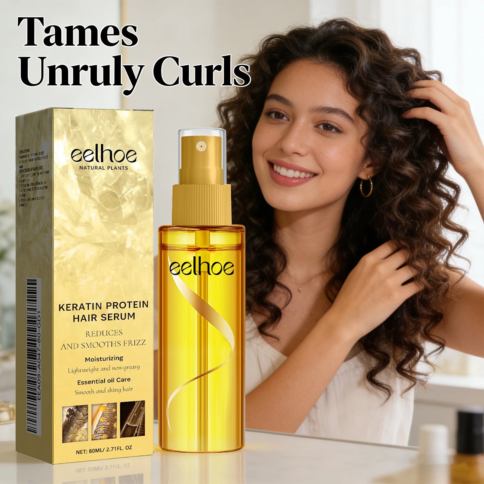 Keratin Protein Hair Serum Nourishing Repairing Damaged Hair Improve Gloss Reduce Hair Frizz Refreshing Hairdressing Oil Essence Peaceful Pleasures Health and Wellness