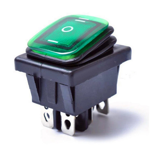 6-pin Electrical Equipment With 250V125VAC Power Switch KCD4 Waterproof Rocker Switch Peaceful Pleasures Health and Wellness Black-4 250v