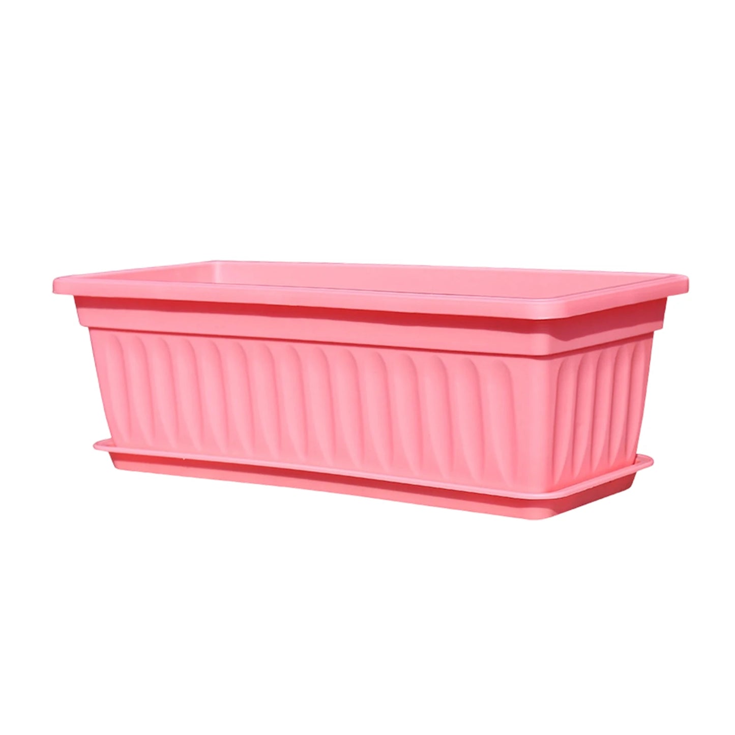 Plastic Vegetable Planters Rectangular Flowerpots For Balcony Indoor Gardening Breathable Plants Pots Garden Tools Peaceful Pleasures Health and Wellness Pink One Size