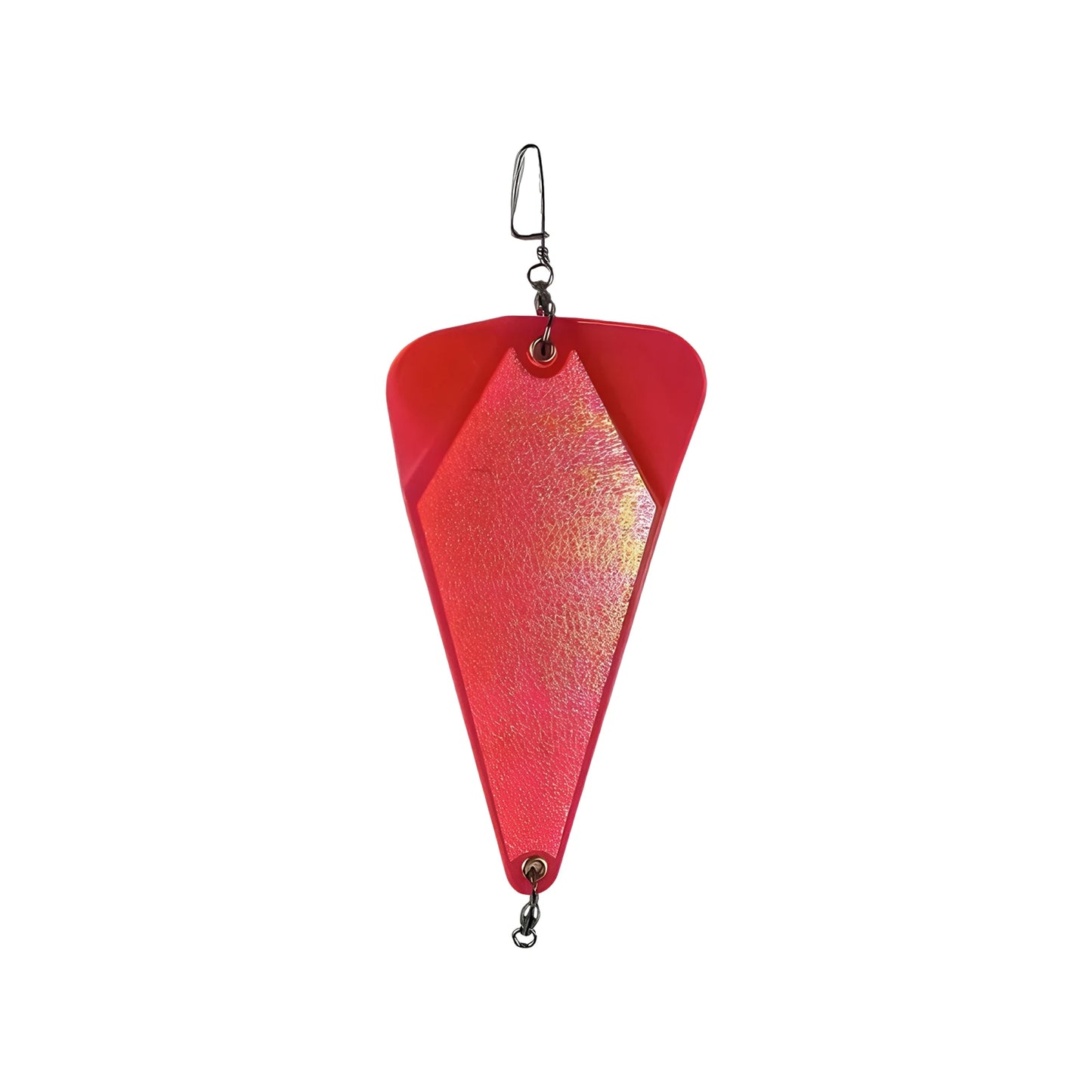Triangle Trolling Tackle Flasher UV Double-sided Reflective Sea Fishing Bait for Sea Fishing Luminous Lure Boat Accessory Peaceful Pleasures Health and Wellness Red