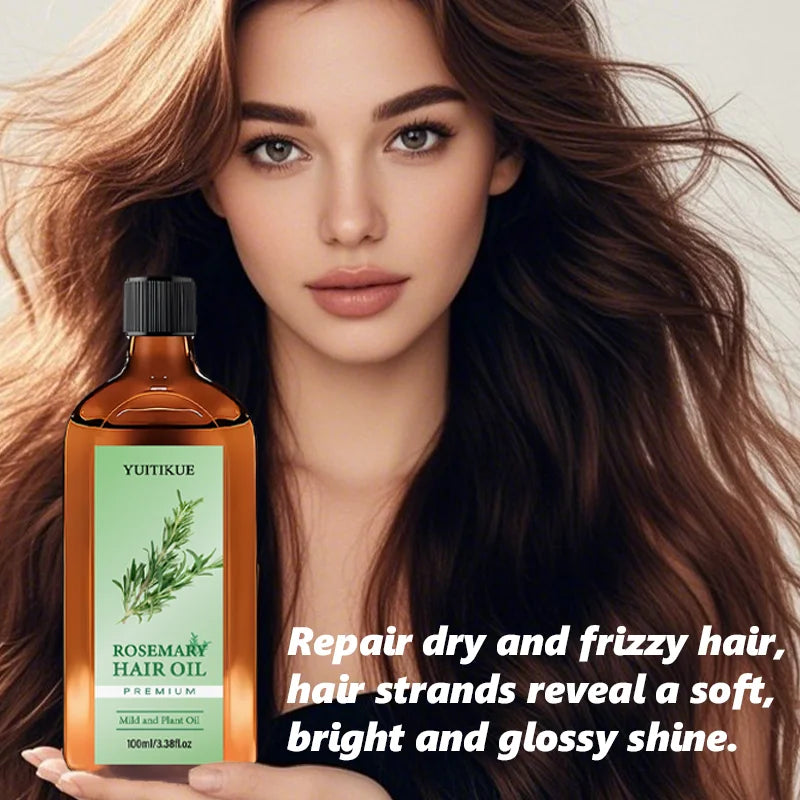 YUITIKUE Premium Rosemary Hair Oil | Mild Plant-Based Formula | For Gentle Hair & Scalp Nourishment & Healthy Hair Care 100ml Peaceful Pleasures Health and Wellness