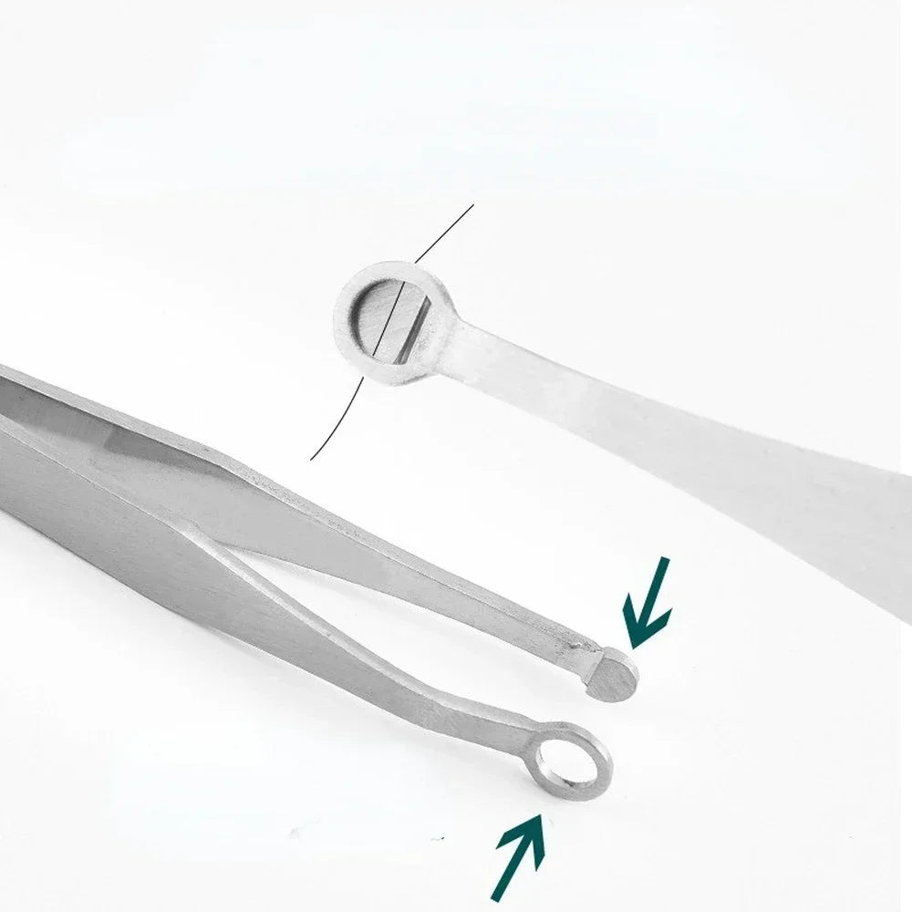 Stainless Steel Nose & Eyebrow Hair Trimmer Tweezer