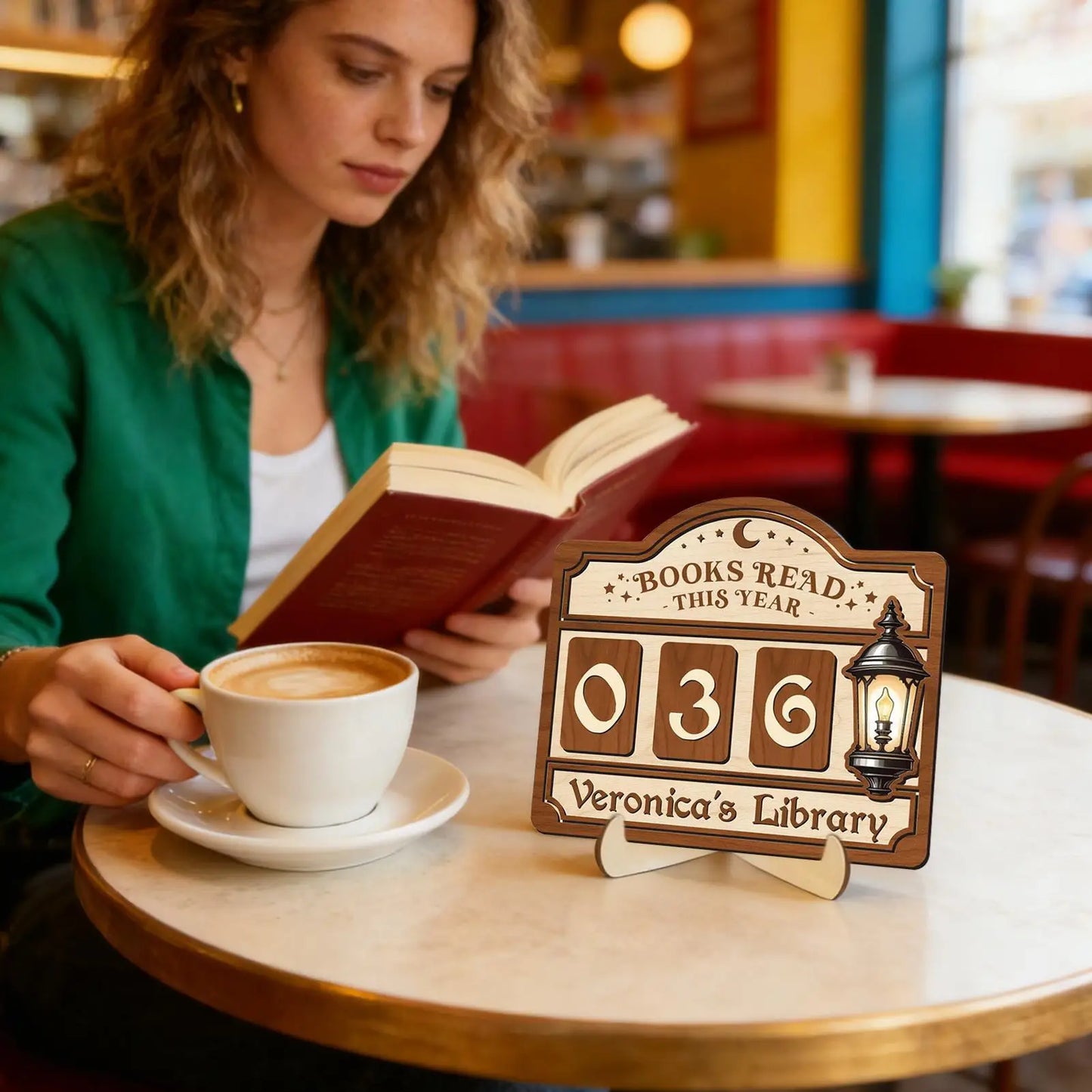 Wall Mount Book Counter Sign – Track Up to 999 Books Read