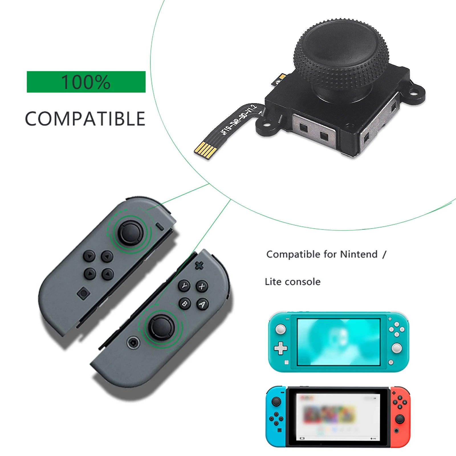 1/2PCS TMR Sensing Joystick for Switch/Lite/OLED Joycon Analog Thumb Stick No Drifting Hall Electromagnetic Stick Repair parts Peaceful Pleasures Health and Wellness