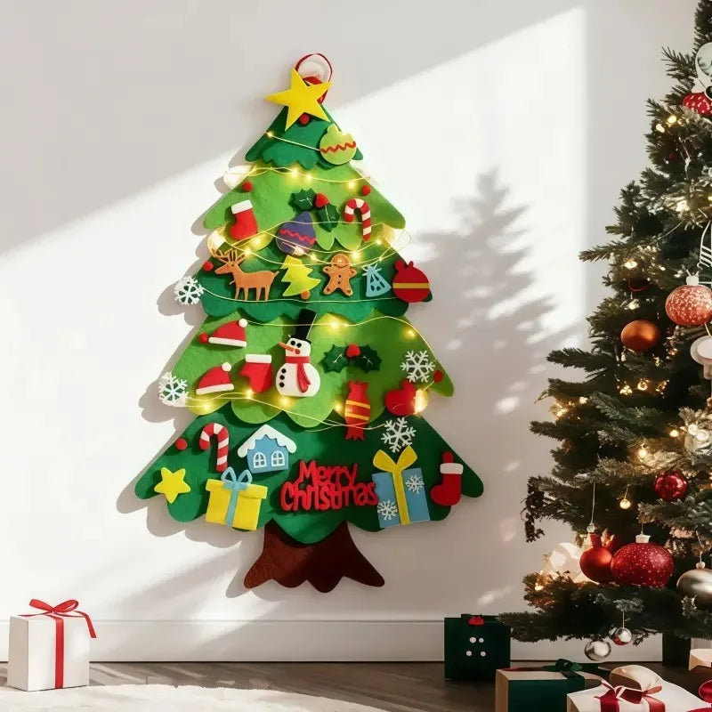 DIY Felt Christmas Tree Ornaments Set – Kids Hanging Decor