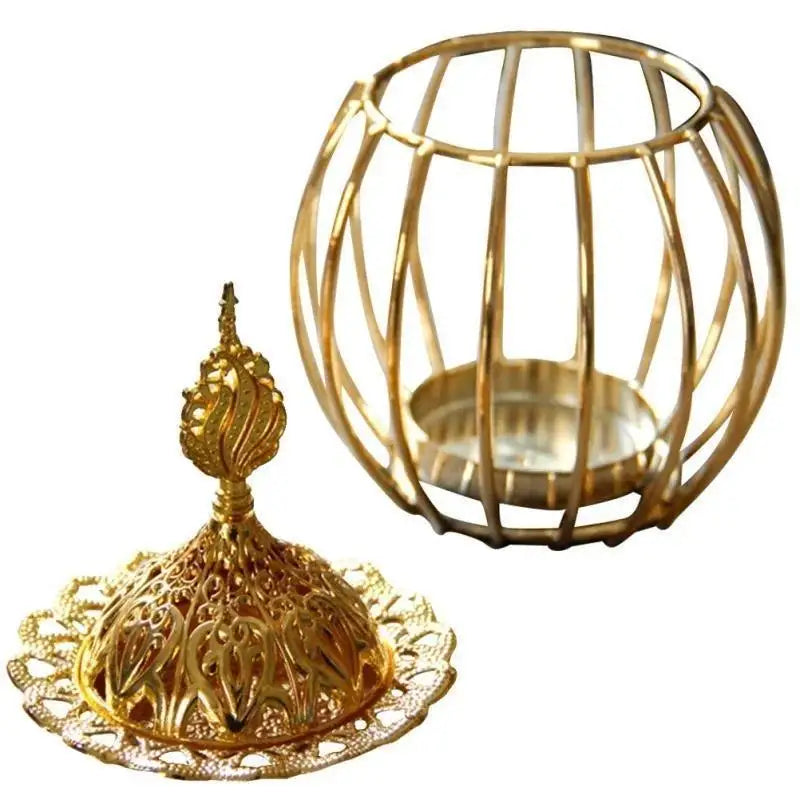 Arabian Gold Incense Burner Iron Candlestick Creative Home Model
