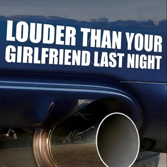 8" Louder Than Your Girlfriend Funny Car Window Bumper Sticker Vinyl Decal Peaceful Pleasures Health and Wellness Default Title