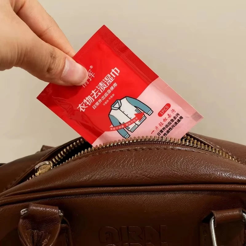 Disposable Clothing Stain Remover Wipes – Non-Toxic, No-Wash