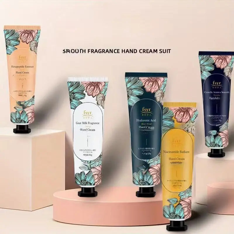 5-Piece Fragrant Hand Cream Gift Set – Moisturizing Skin Care
