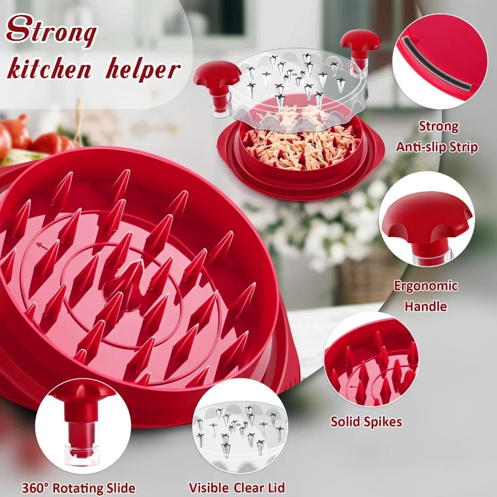 Chicken Shredder Tool with Lid | Meat Shredder for Pork & Beef