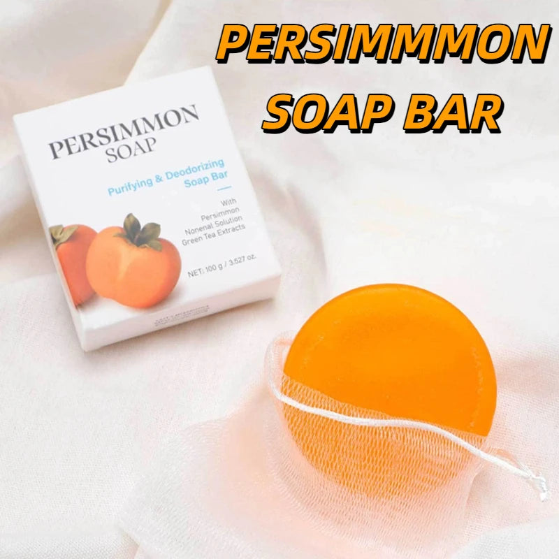 Japanese Persimmon Soap Brand Natural Gentle Cleansing Body Deodorant Soap Suitable For All Skin Types Moisturizing Cleans Soap Peaceful Pleasures Health and Wellness