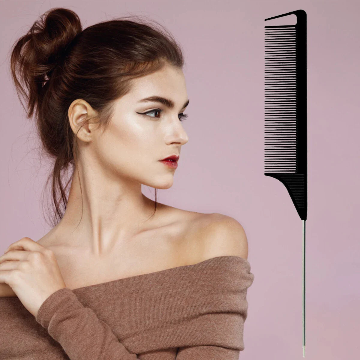 4-Piece Pointy Tail Comb Set – Anti-Static Hair Styling Tools