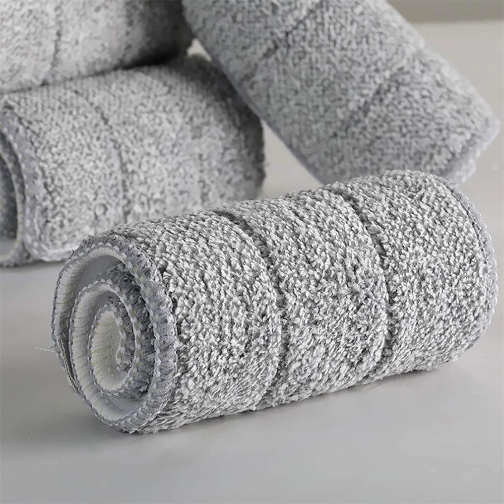 Replace Mop Head Microfiber Replacement Head Floor Cleaning Cloth Pads Flat Squeeze Hand Free Wringing Tools for Home, Kitchen Peaceful Pleasures Health and Wellness