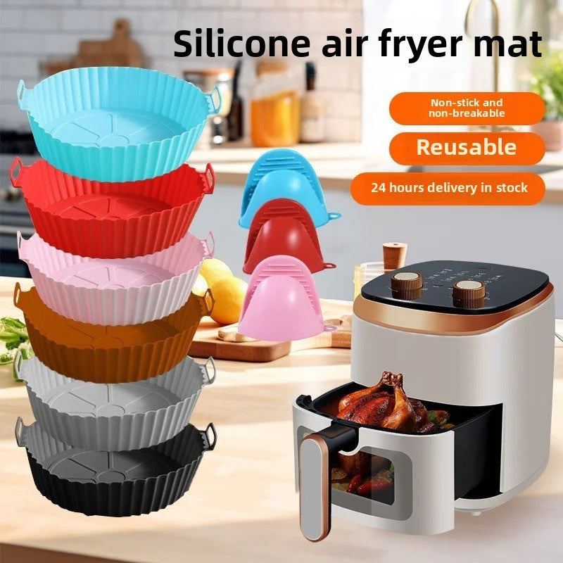 Silicone Baking Pans Set, Air Fryer Accessories for Cake Decorating, Muffin Molds, Kitchen Utensils & Gadgets, Aerogrill Peaceful Pleasures Health and Wellness