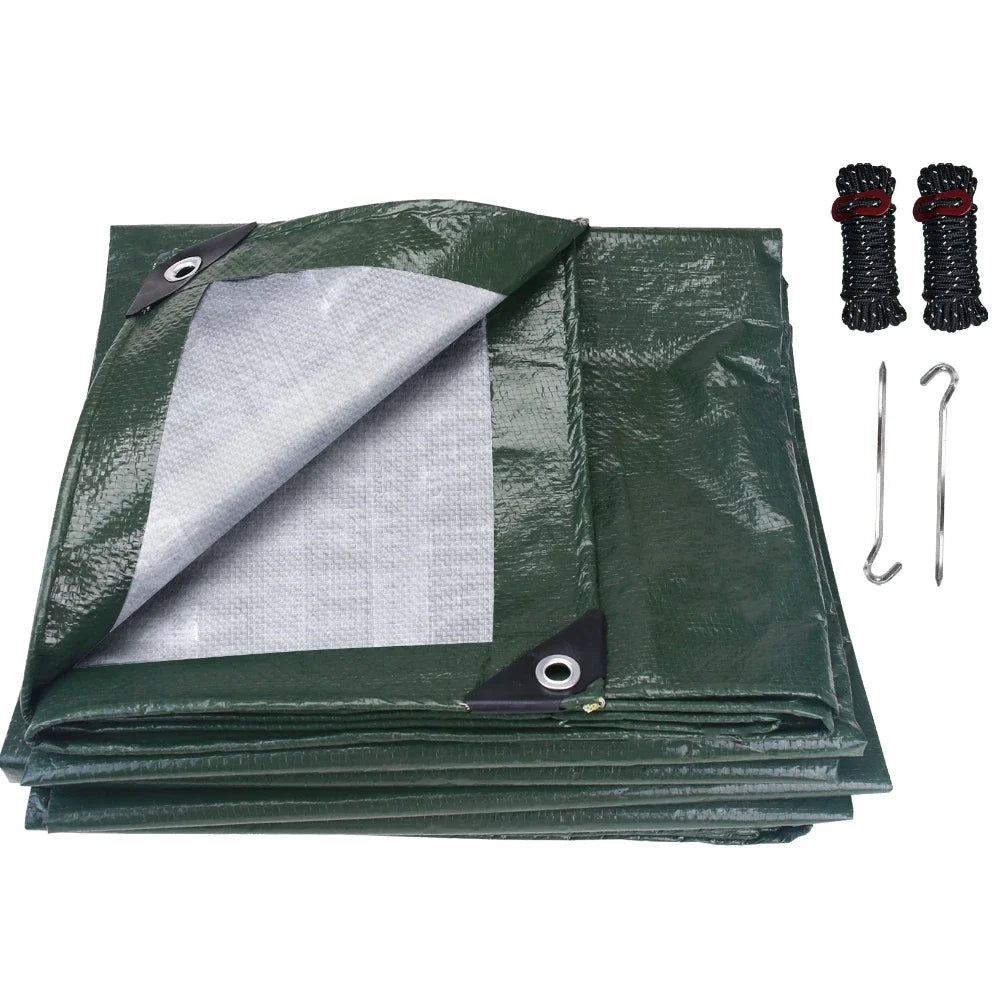 Heavy Duty Waterproof Tarp UV Resistant with Grommets – 5 Sizes