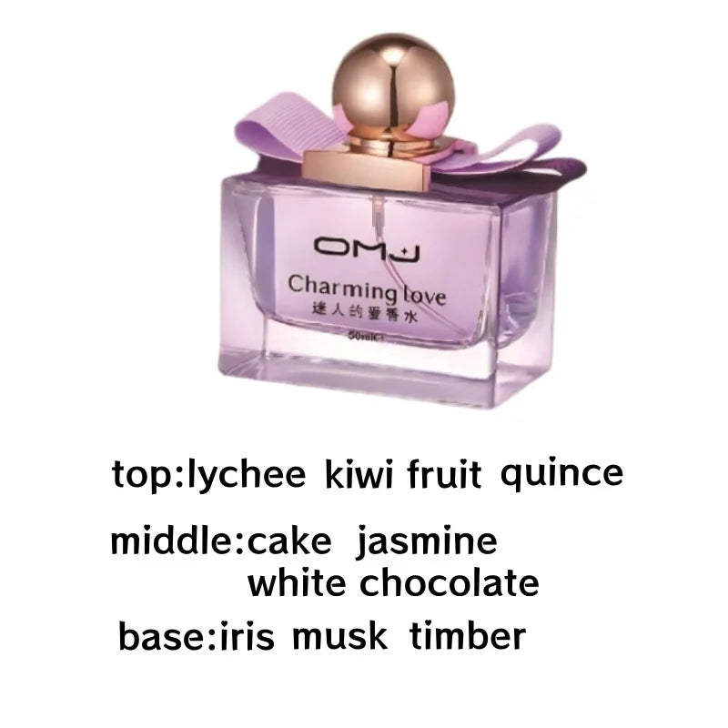 Charming Love Women's Perfume 50ml Long-lasting Fresh Citrus Lychee Fruity Scent Perfume Romantic Elegant Date Perfume Peaceful Pleasures Health and Wellness