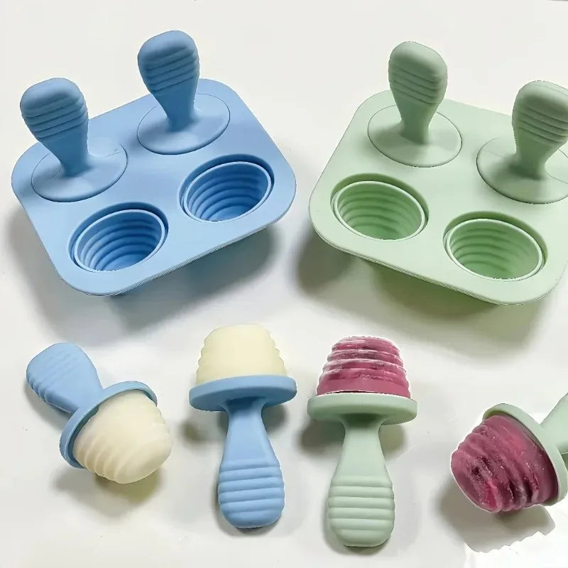 BPA-Free Silicone Popsicle Molds 6-Pack | Baby Food Ice Cream