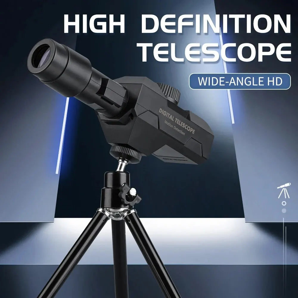 WiFi Digital Telescope,70x Zoom 1920X1080 Monocular Camera Monitor with Tripod Cellphone APP Control Support Android IOS System Peaceful Pleasures Health and Wellness