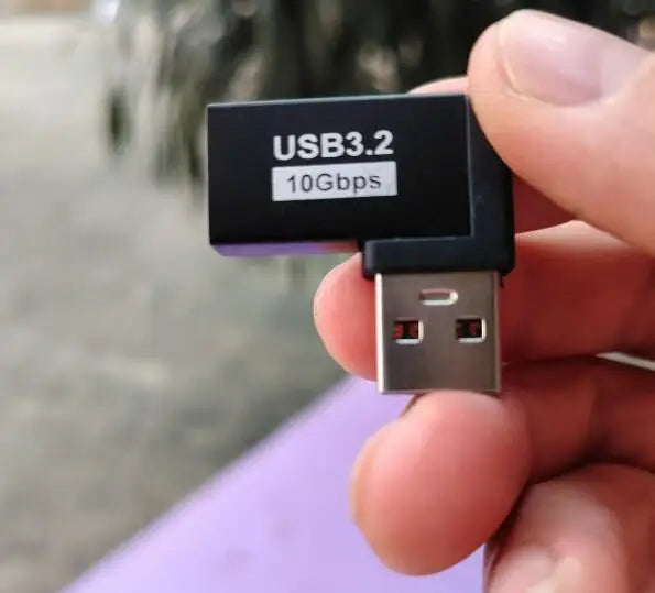 90 Degree USB 3.0 Male to Female Right Angle Extension Adapter USB Upward Elbow Adapter 10Gbps For Laptop PC Connector Converte Peaceful Pleasures Health and Wellness Side Curved Front