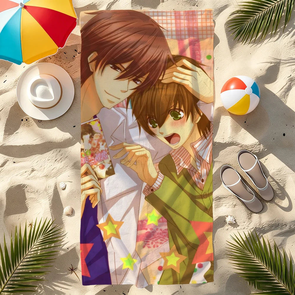 Sekai-ichi Hatsukoi Anime Quick-Dry Beach Towel | Soft & Absorbent Anime Beach Towel Peaceful Pleasures Health and Wellness