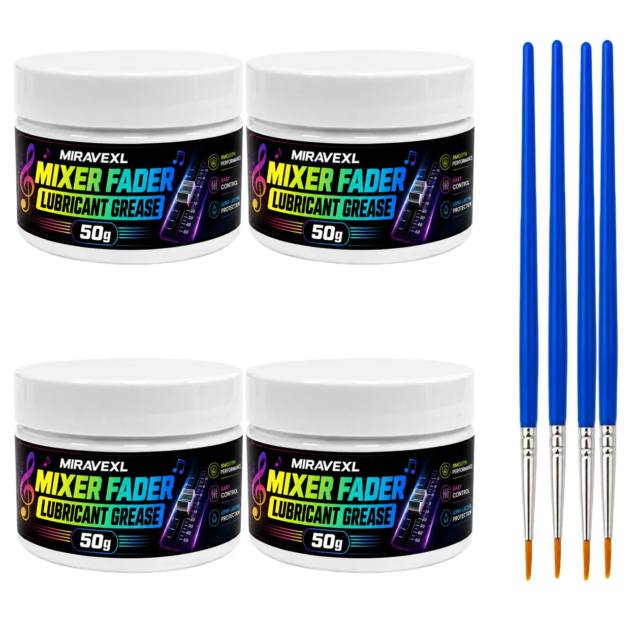 MIRAVEXL Mixer Fader Lubricant Grease 50g + Brush Kit