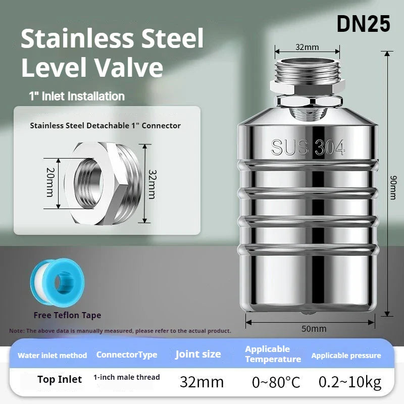 304 Stainless Steel Float Ball Valve – Auto Water Level Control