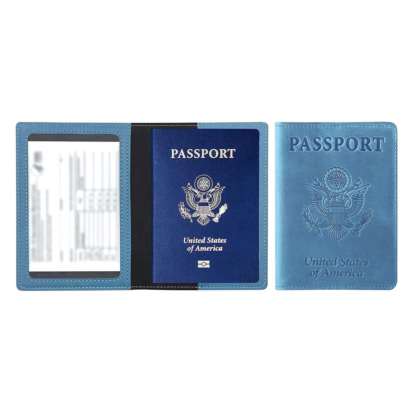 Leather Passport Holder Wallet – Unisex Travel Card Cover