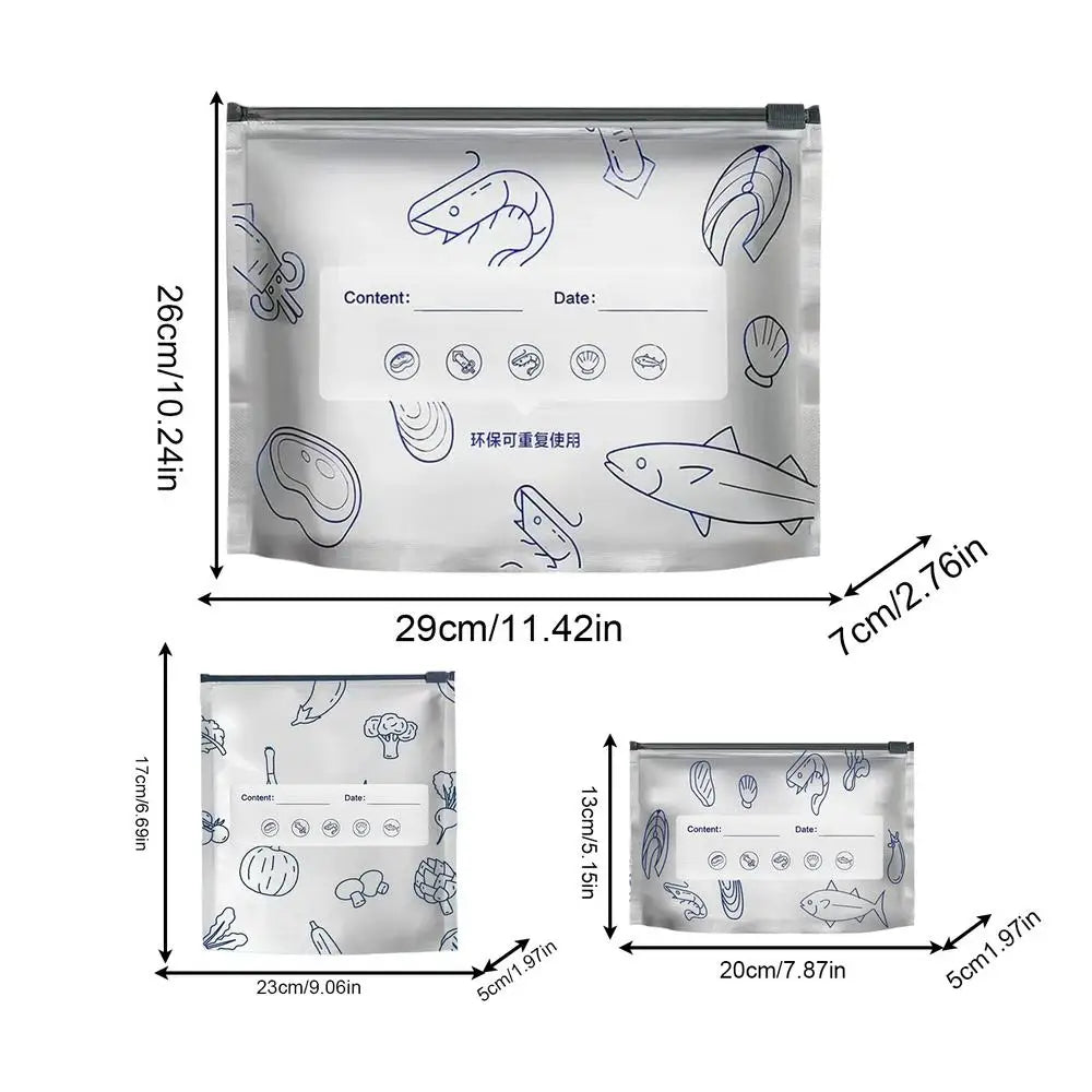 30-Piece Aluminum Foil Zip Lock Food Storage Bags | S/M/L Food Storage Bags Peaceful Pleasures Health and Wellness China Mainland 30pcs