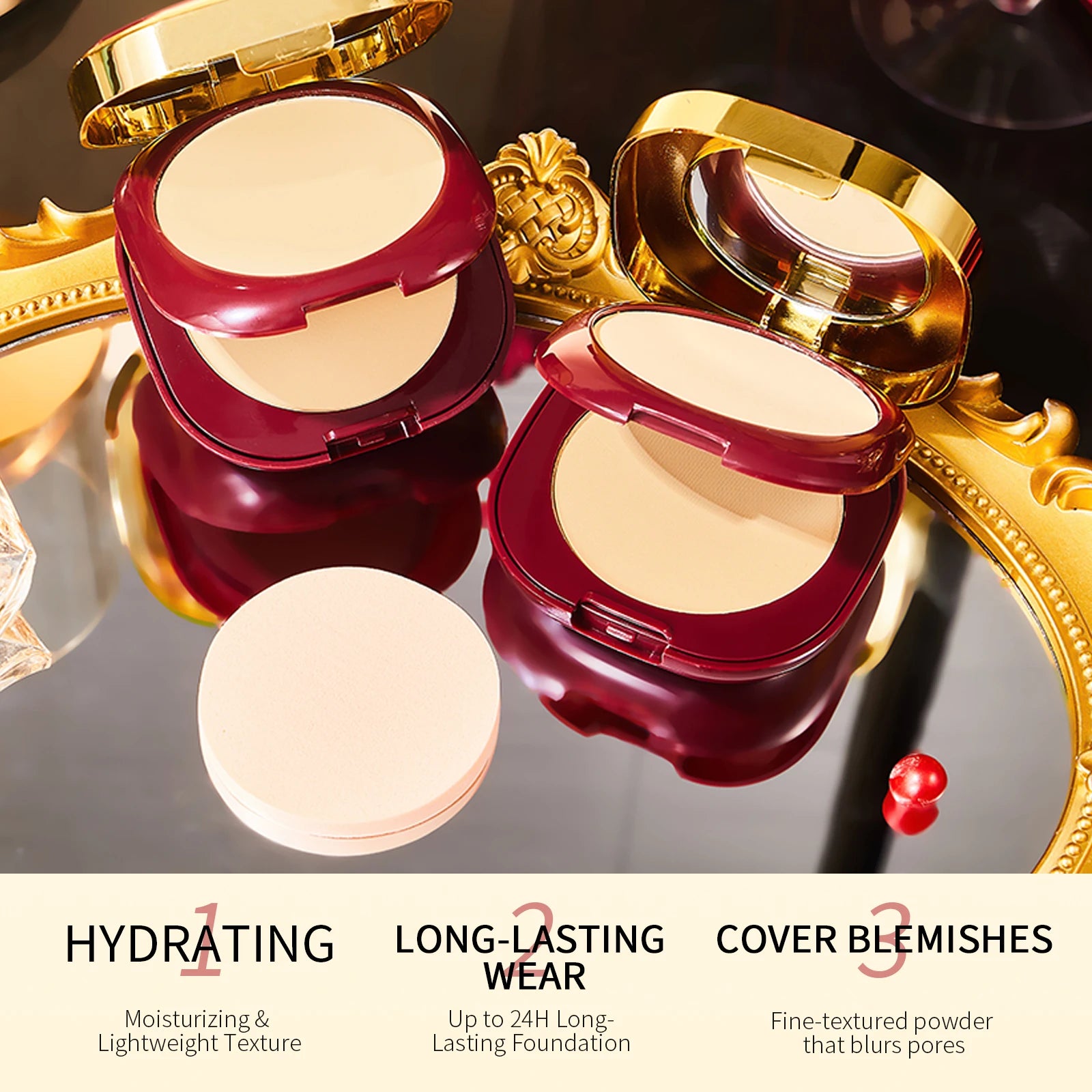 Long Lasting Waterproof Concealer Setting Powder Peaceful Pleasures Health and Wellness
