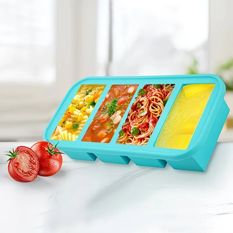 Large Capacity Silicone Freezer Tray | BPA-Free with Lid