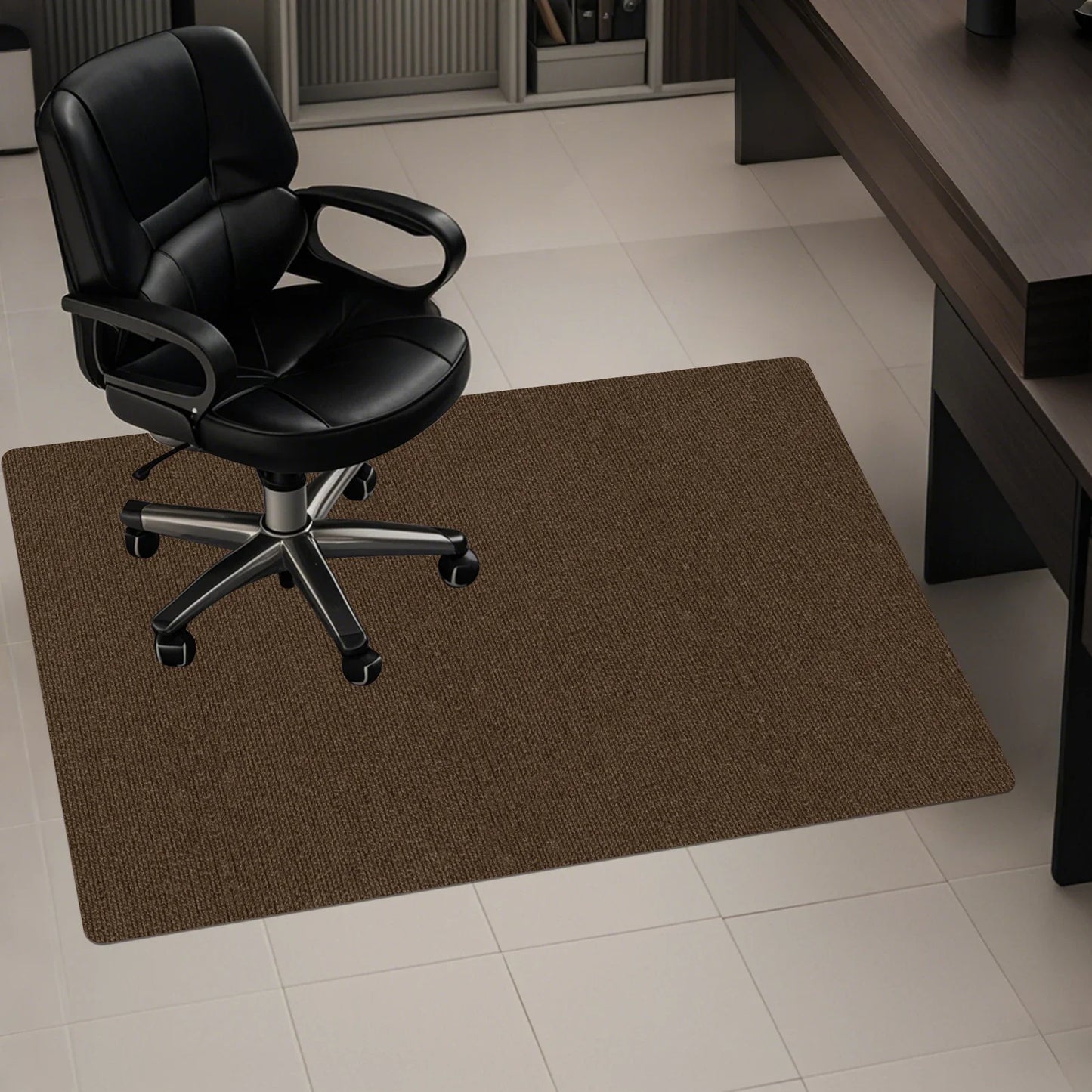 Large 90x120cm Floor Mat for Rolling Chair Office Home Computer Desks Swivel Chair Anti-slip Carpet Wood/Tile Floor Protector Peaceful Pleasures Health and Wellness Coffee 90cmx120cm