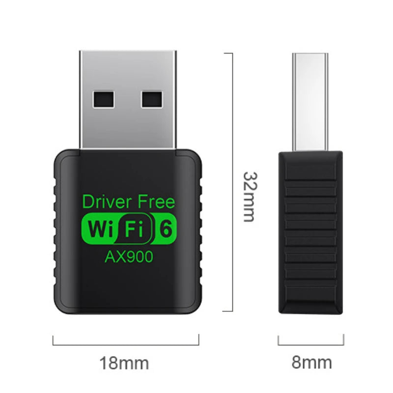 WiFi 6 AX900 Bluetooth 5.4 WiFi USB Adapter Wireless Network Card 2.4G&5GHz Wlan Receiver Signal Receiver For PC/Laptop Win10/11 Peaceful Pleasures Health and Wellness