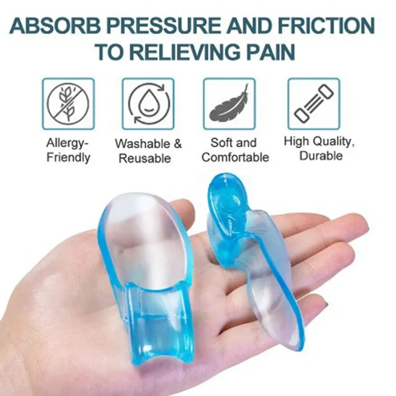 2pc Silicone Toe Splitter Correction Device For Hallux Valgus Large Foot Bone Separation Toe Sleeve Toe Splitter Manicure Tools Peaceful Pleasures Health and Wellness