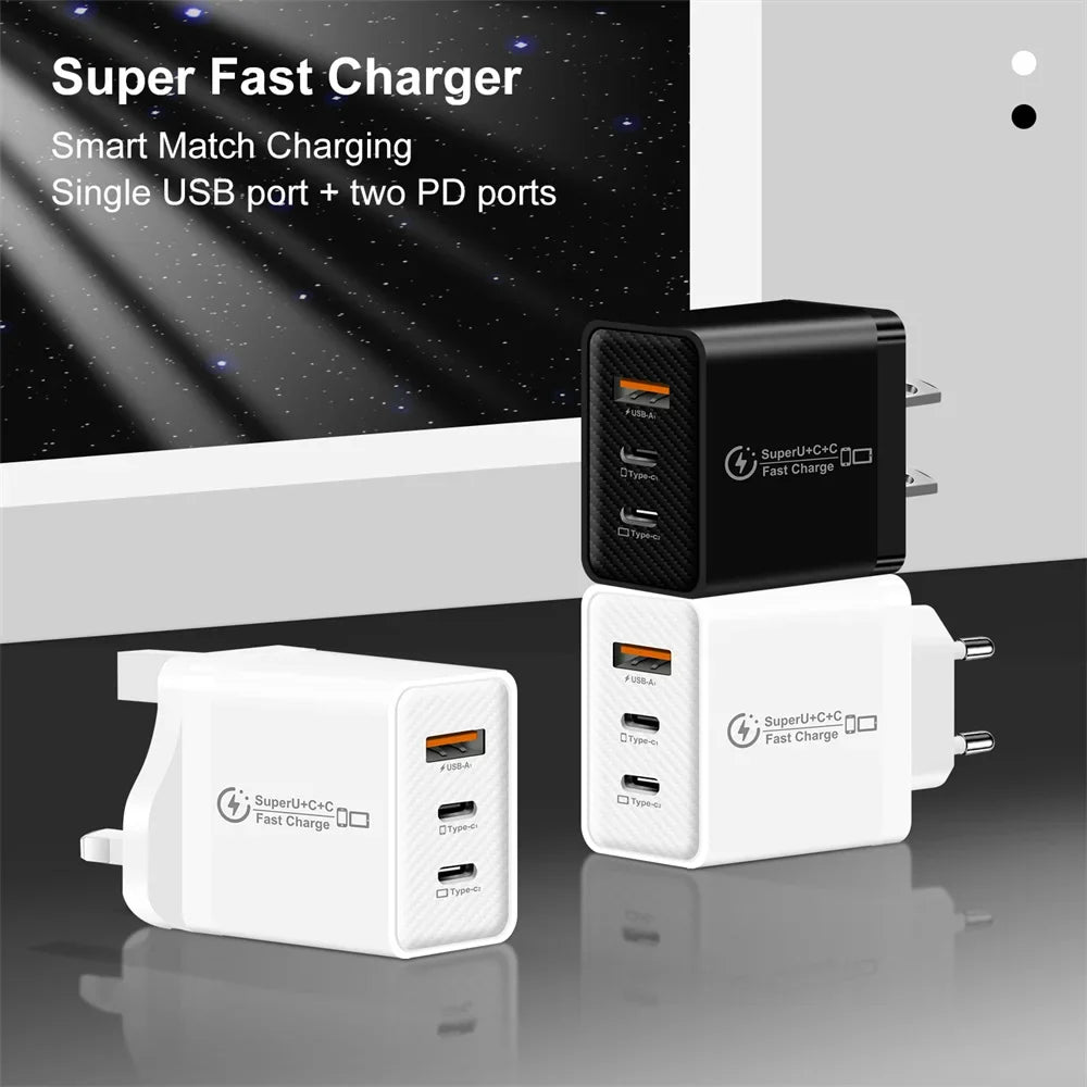 48W USB-C Fast Charger PD 3.0 – iPhone 15, Samsung & More