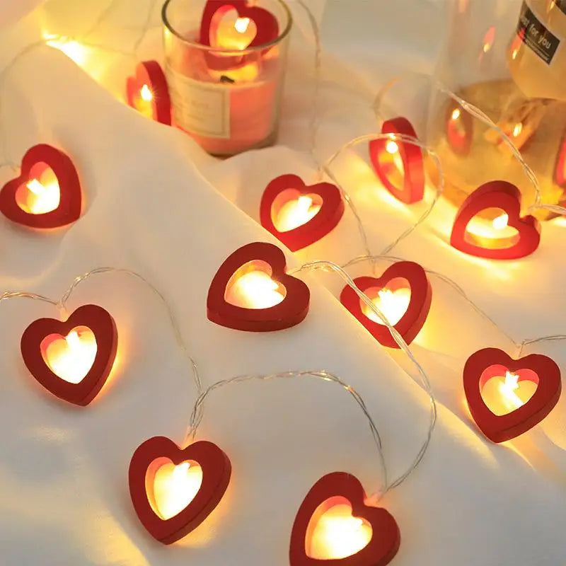 LED Heart String Lights – Romantic Battery Fairy Lights Décor