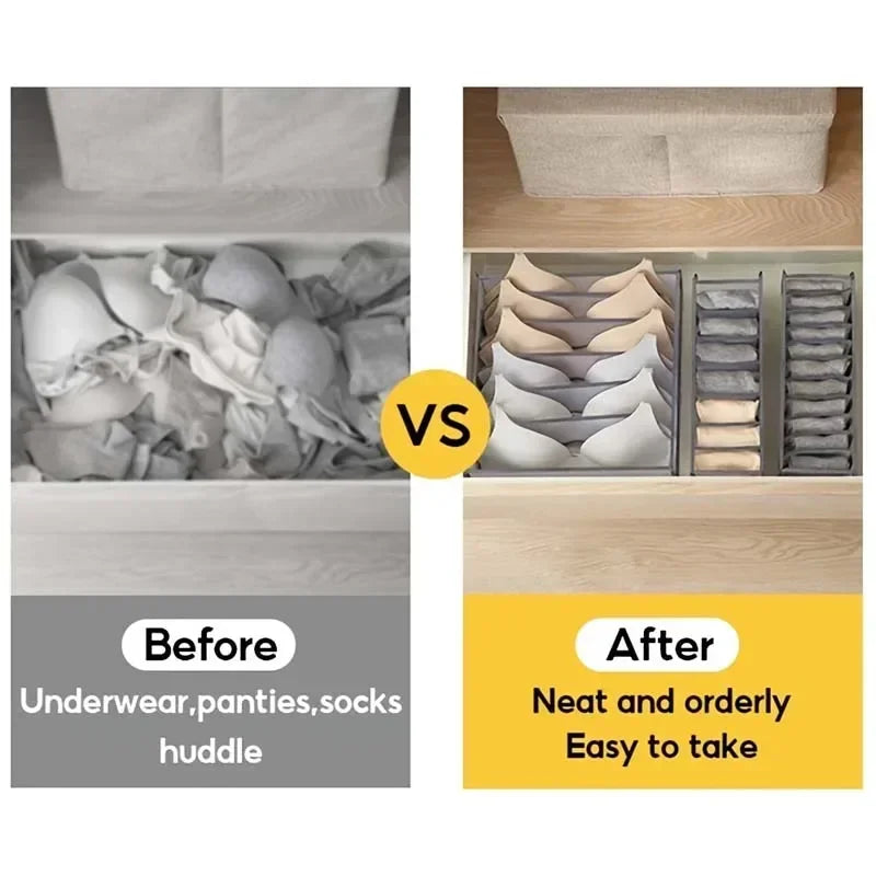Foldable Drawer Organizer – Bra, Socks & Underwear Storage Set