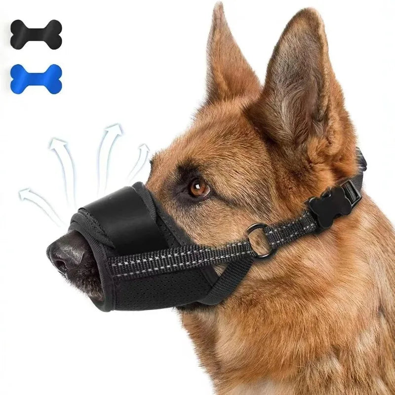 Adjustable Soft Cotton Dog Muzzle – Anti-Bite & Breathable