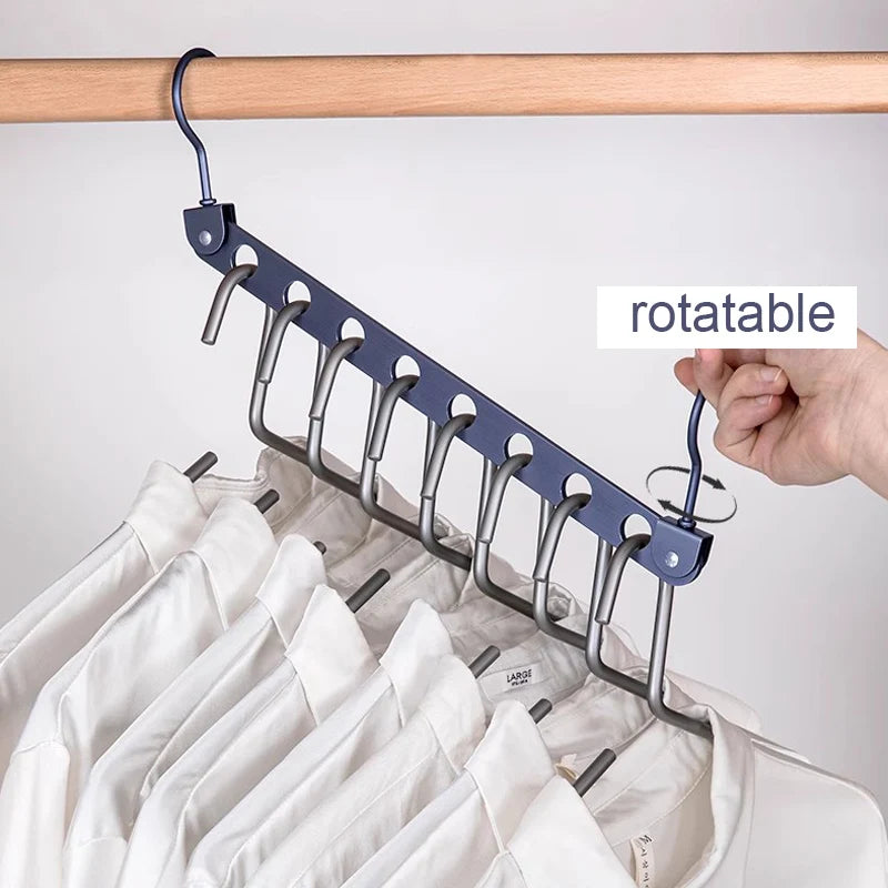 Space-Saving Collapsible Metal Hangers | 6 & 8 Hole Organizer