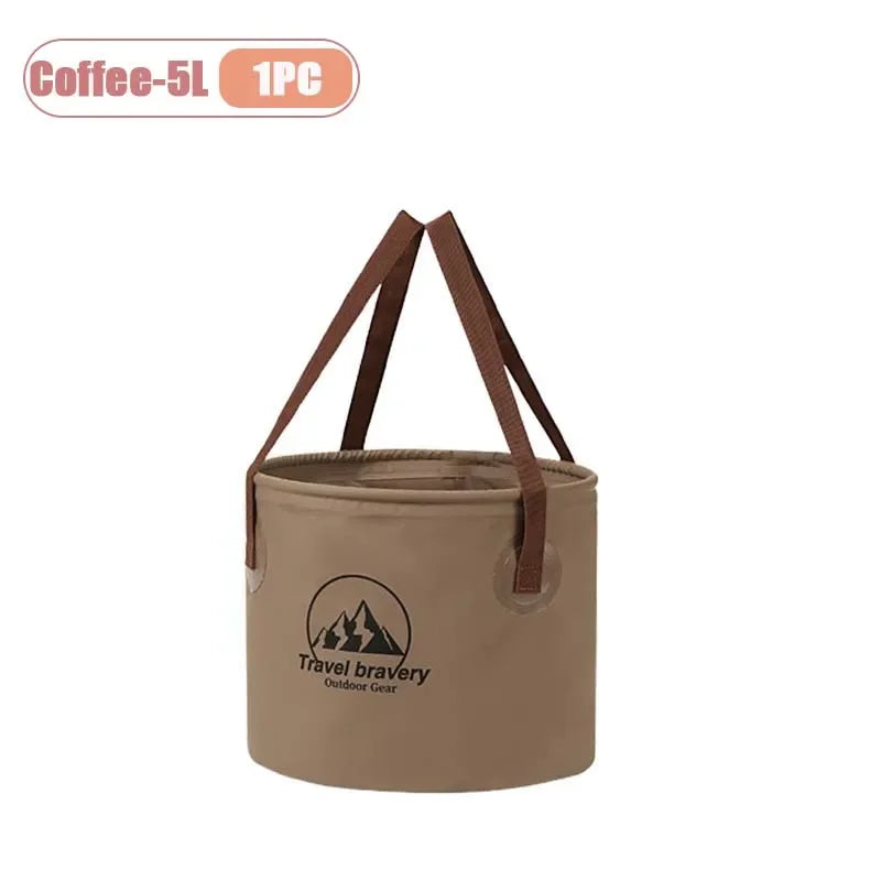 Collapsible Camping Bucket 5/10/20L – Foldable Waterproof