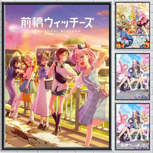 Anime Maebashi Witches HD Poster – Self-Adhesive Wall Art Anime Wall Poster Peaceful Pleasures Health and Wellness
