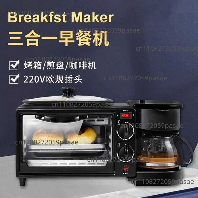 3-in-1 Breakfast Station – Oven, Coffee Maker & Grill | 600W