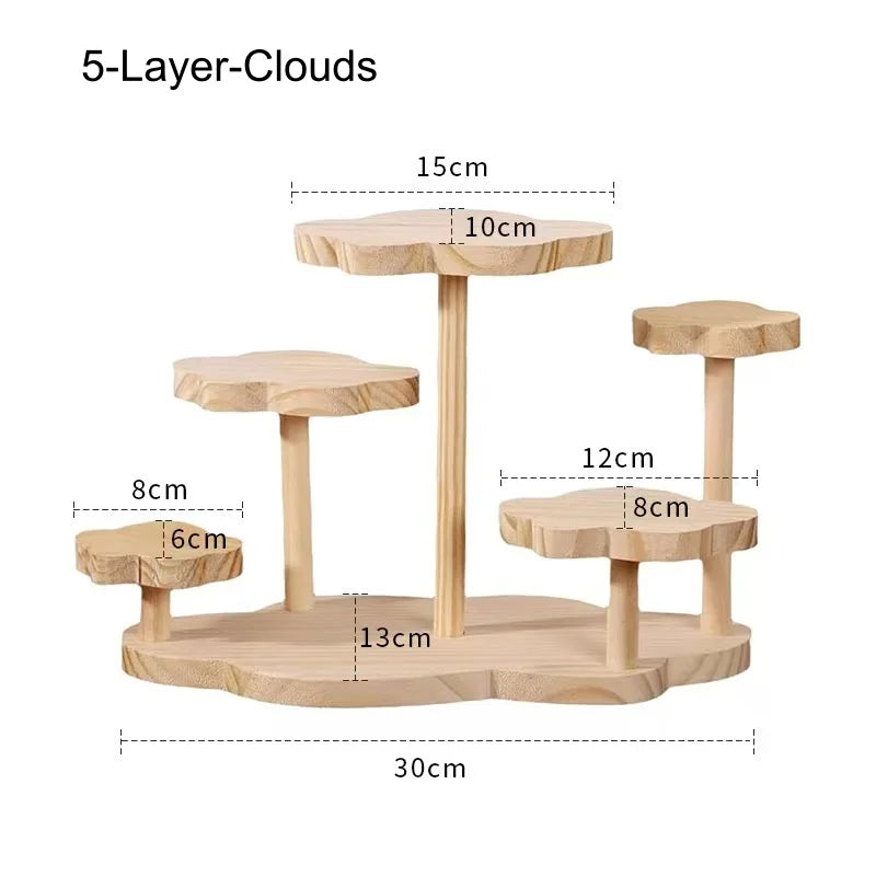 Wooden Tiered Display Stand – Cupcake, Perfume & Spice Rack
