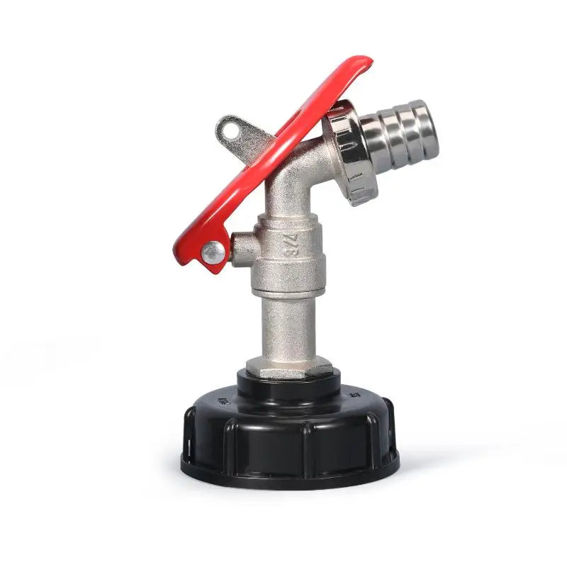Heavy-Duty IBC Tank Water Tap Valve 1/2 Inch Brass Faucet With Lock For Safe Liquid Storage Peaceful Pleasures Health and Wellness
