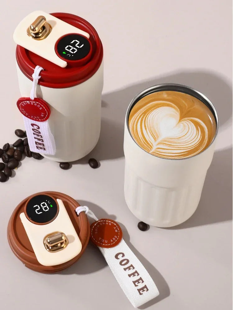Stainless Steel Thermos Flask with LED Temperature Display 450ml