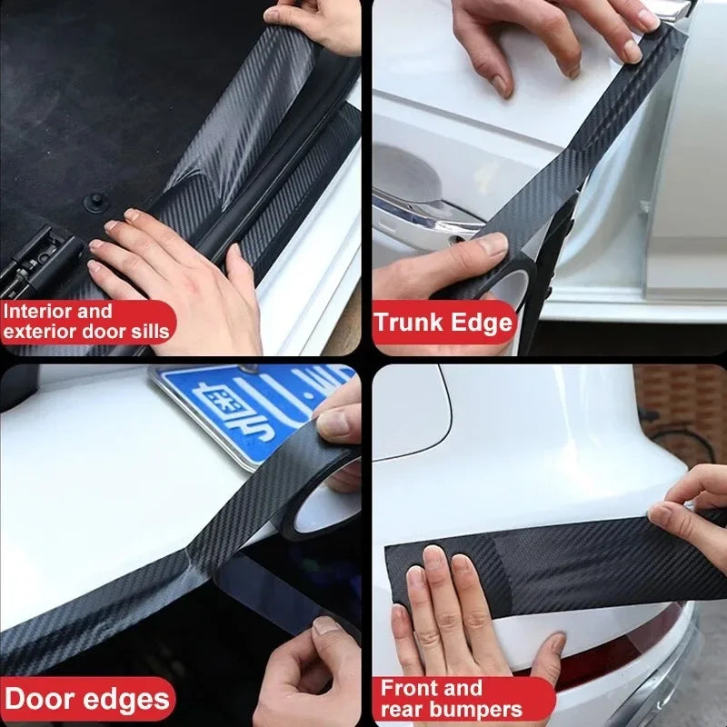 3D Carbon Fiber Protective Tape | Car Door Sill Anti-Scratch Film Car Protective Tape Peaceful Pleasures Health and Wellness