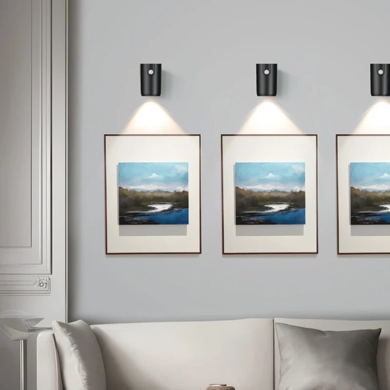 USB Charging Magnetic Induction Door Human Sensing Spotlights Lamp The Atmosphere Aisle Decorative Door Wall Lamp Peaceful Pleasures Health and Wellness