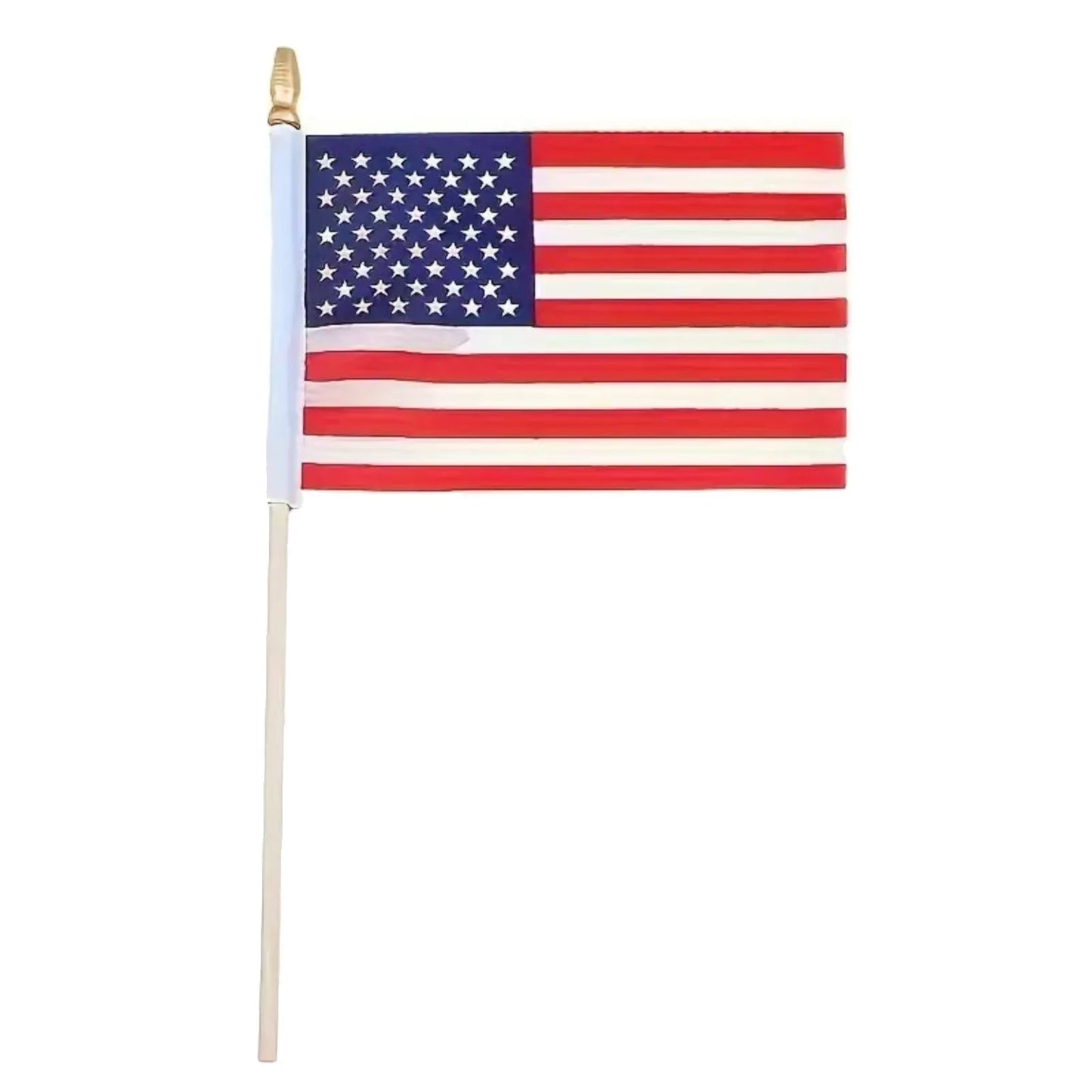 USA Hand Waving Flags 20x30cm Double-Sided Polyester – 12 Pack